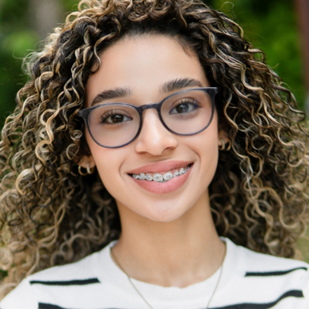 girl smiling with braces